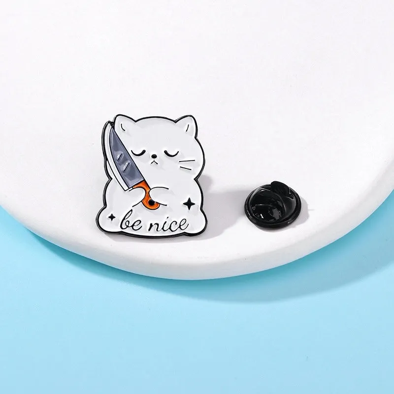 Cartoon Style Cute Sweet Pin Letter Cat Alloy Enamel Unisex Brooches