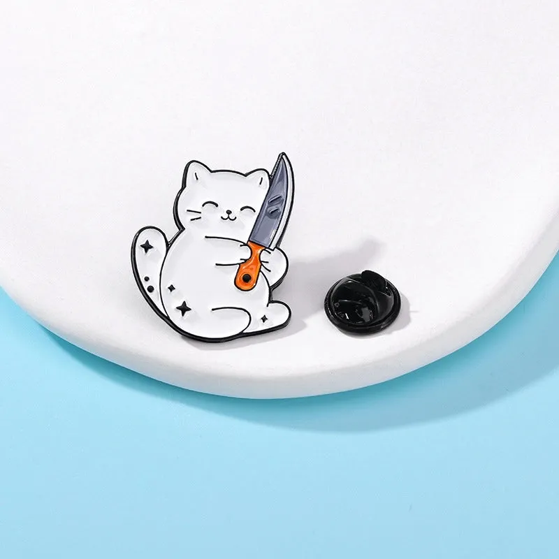 Cartoon Style Cute Sweet Pin Letter Cat Alloy Enamel Unisex Brooches