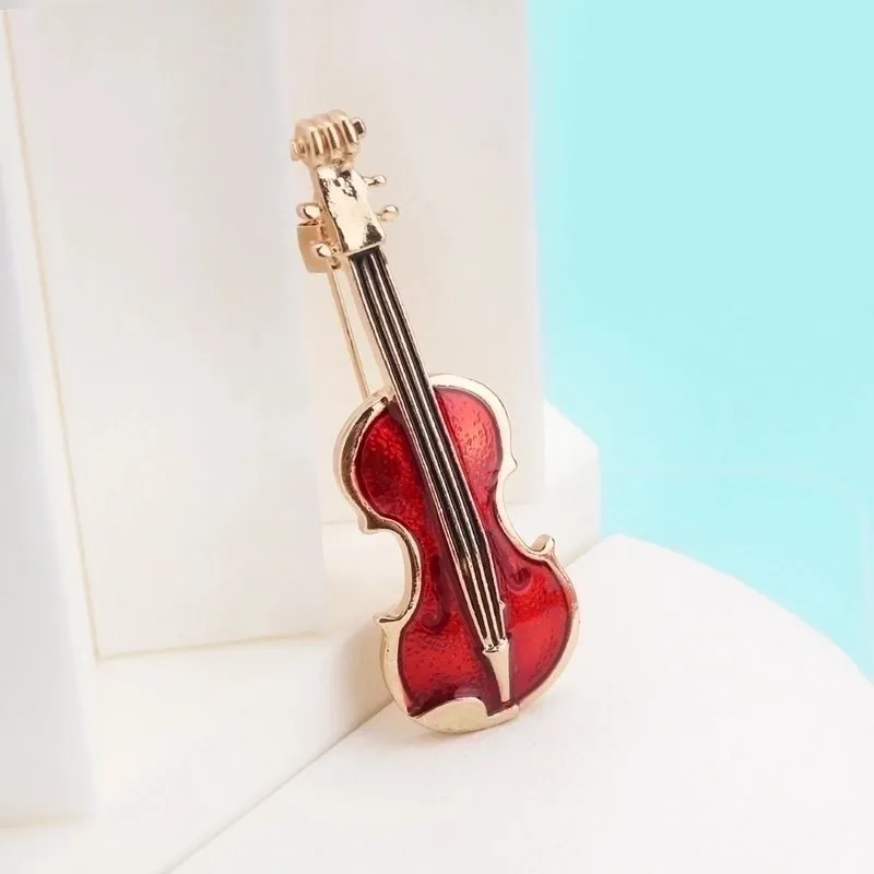 Cartoon Style Pin Cello Flower Alloy Enamel Inlay Rhinestones Unisex Brooches