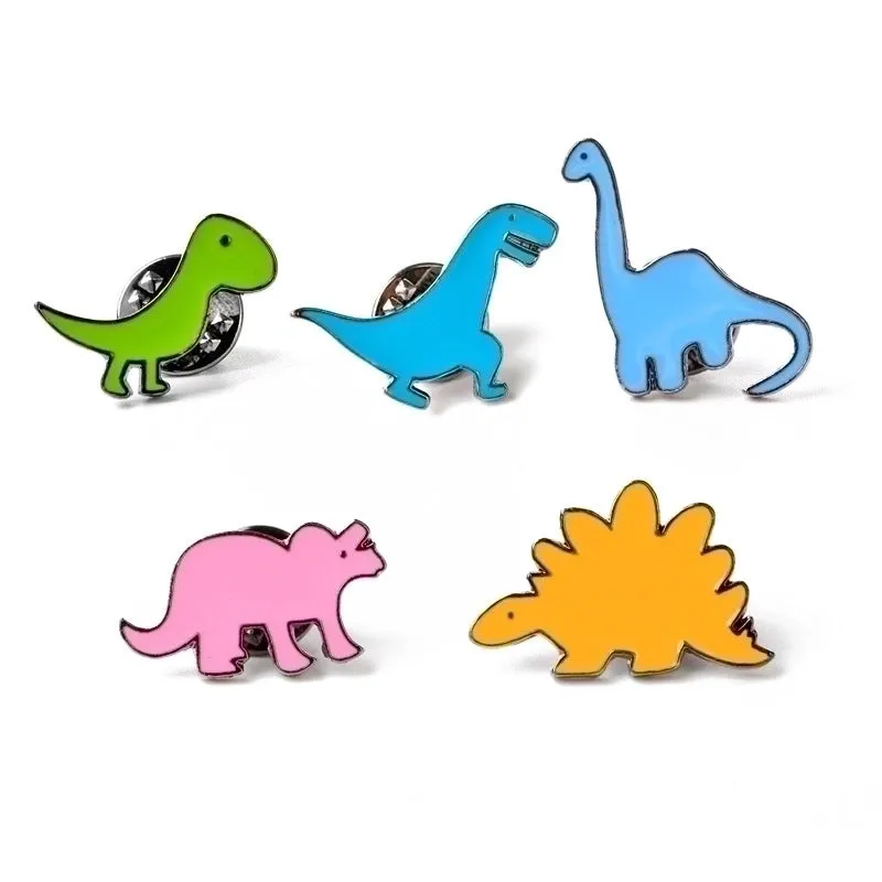 Cartoon Style Pin Dinosaur Alloy Enamel Metal Unisex Brooches