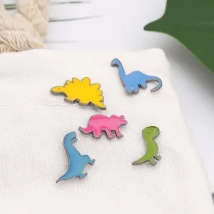 Cartoon Style Pin Dinosaur Alloy Enamel Metal Unisex Brooches