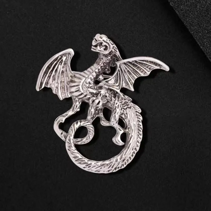 Cartoon Style Pin Dragon Alloy Enamel Inlay Rhinestones Unisex Brooches