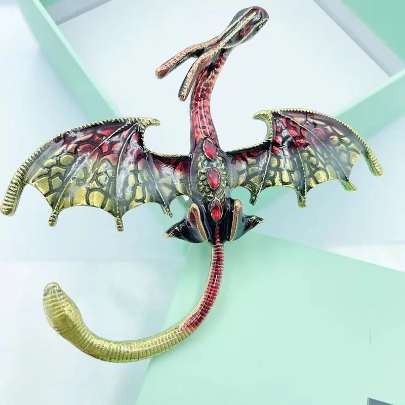 Cartoon Style Pin Dragon Alloy Enamel Inlay Rhinestones Unisex Brooches