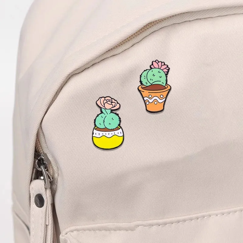 Cartoon Style Simple Style Pin Cactus Alloy Enamel Unisex Brooches