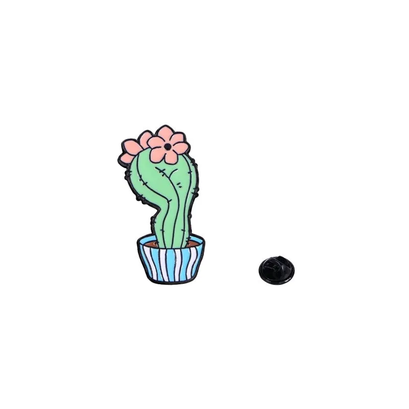 Cartoon Style Simple Style Pin Cactus Alloy Enamel Unisex Brooches