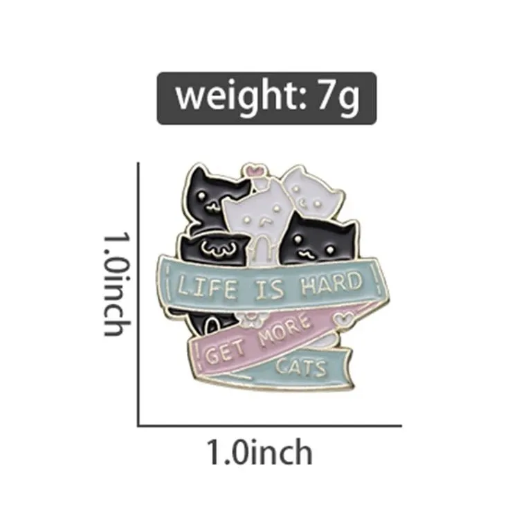 Cat Lovers Brooch Enamel Pin