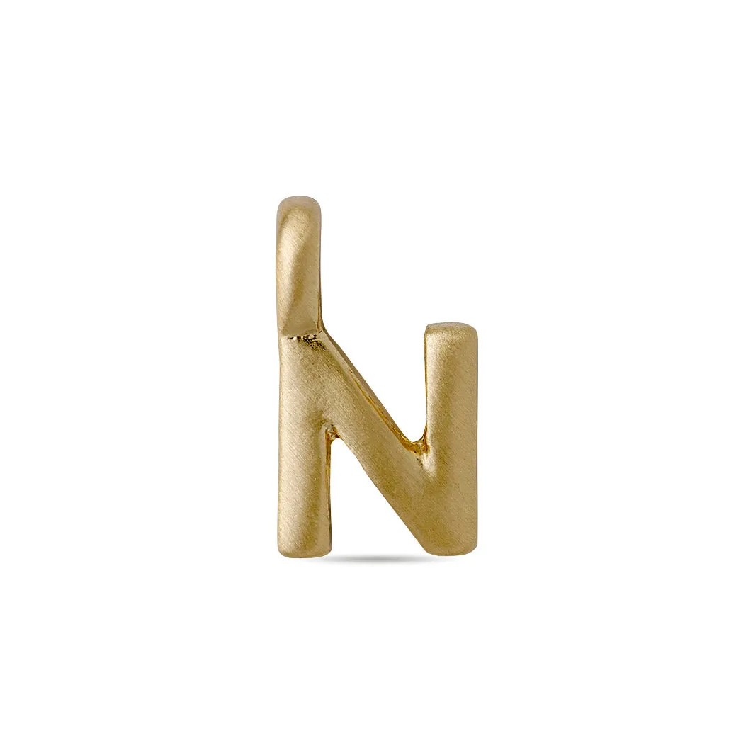 CHARM N pendant, gold-plated