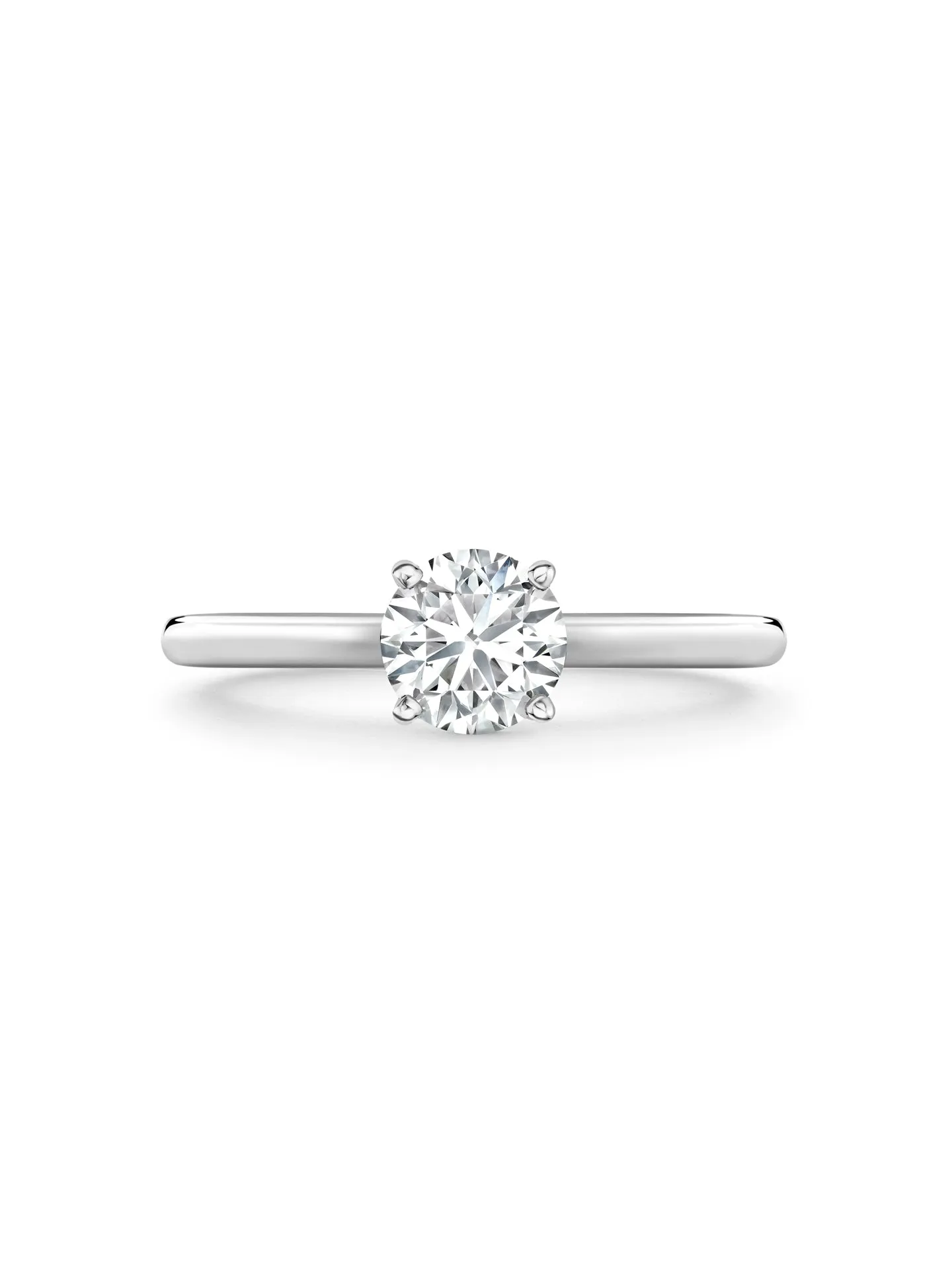 Classic Platinum Diamond Engagement Ring 1 Carat GVS2