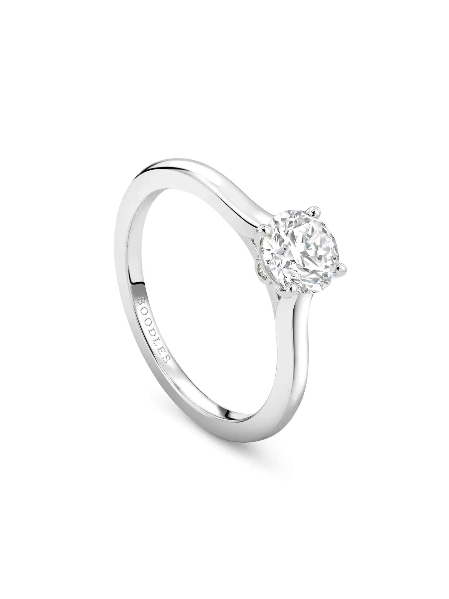 Classic Platinum Diamond Engagement Ring 1 Carat GVS2