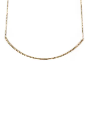 Crescent Pave Diamond Necklace