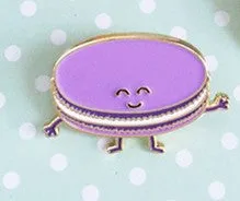 Cute cartoon series chips burgers cute girl leaves enamel brooch French clothes drip collar collar needle Pin wholesale