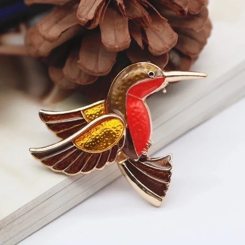 Cute Pin Animal Alloy Enamel Inlay Artificial Gemstones Unisex Brooches