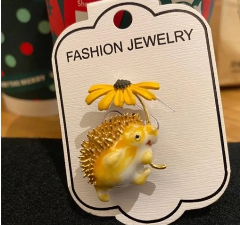 Cute Pin Animal Alloy Enamel Inlay Rhinestones Women'S Brooches