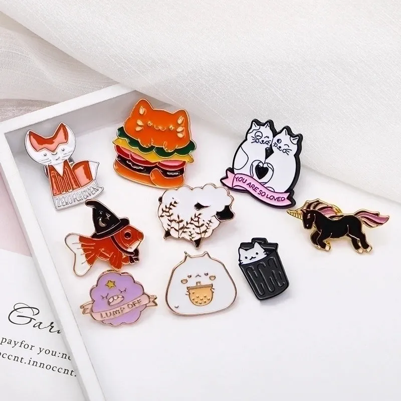 Cute Pin Animal Metal Enamel Unisex Brooches