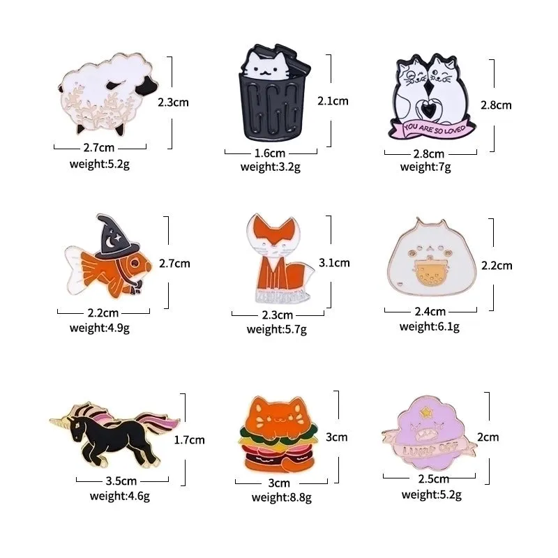 Cute Pin Animal Metal Enamel Unisex Brooches