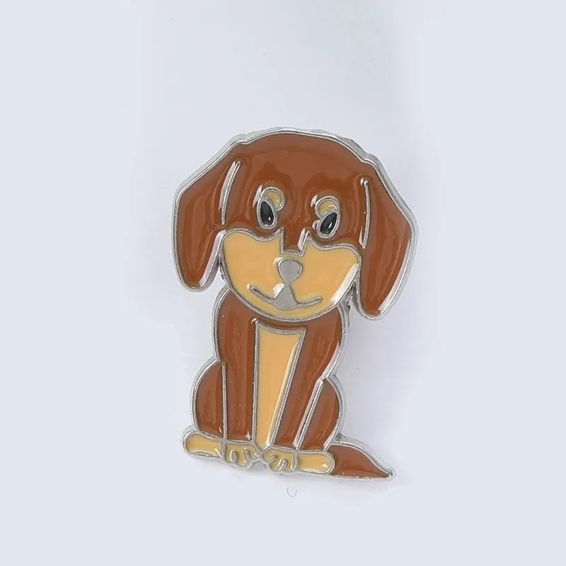 Cute Simple Style Pin Animal Dog Alloy Enamel Unisex Brooches