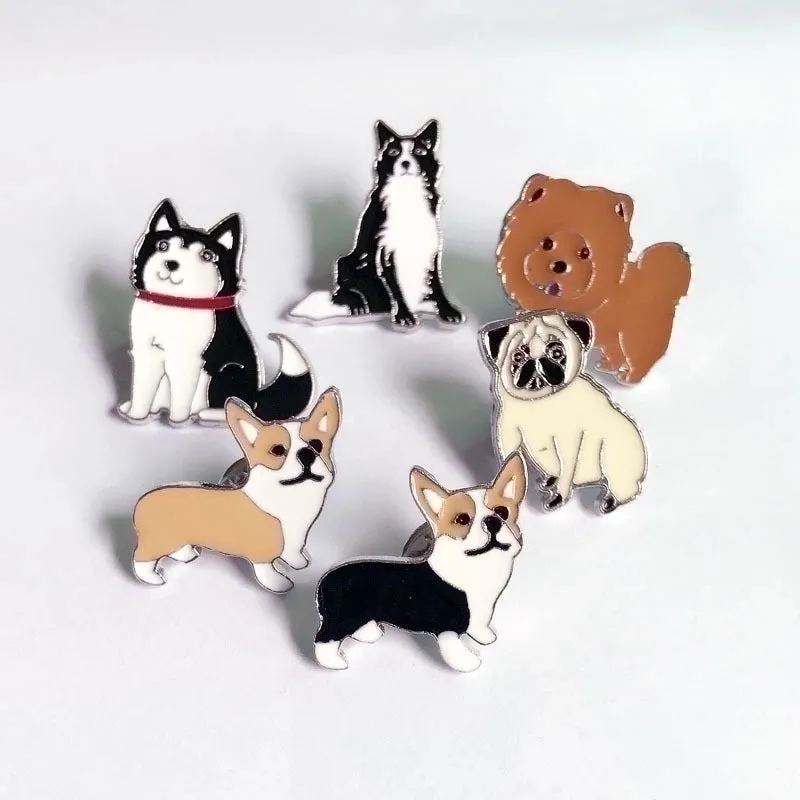 Cute Simple Style Pin Animal Dog Alloy Enamel Unisex Brooches