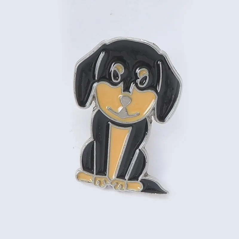 Cute Simple Style Pin Animal Dog Alloy Enamel Unisex Brooches