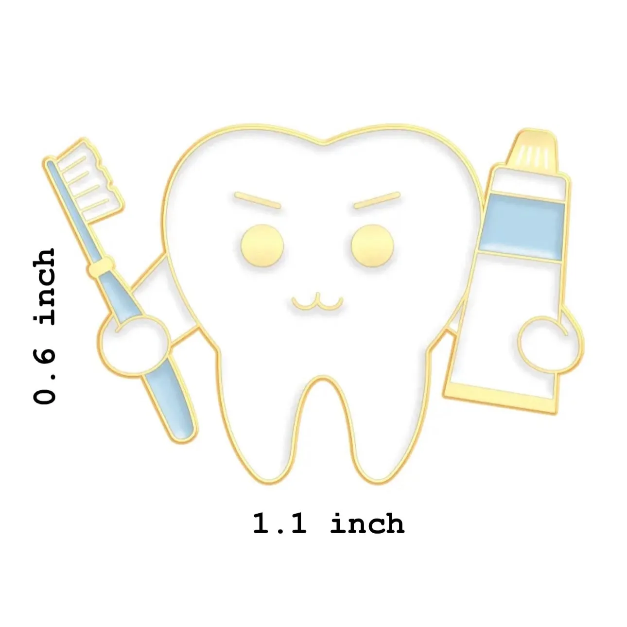 Dental Reminder Brooch Enamel Pin