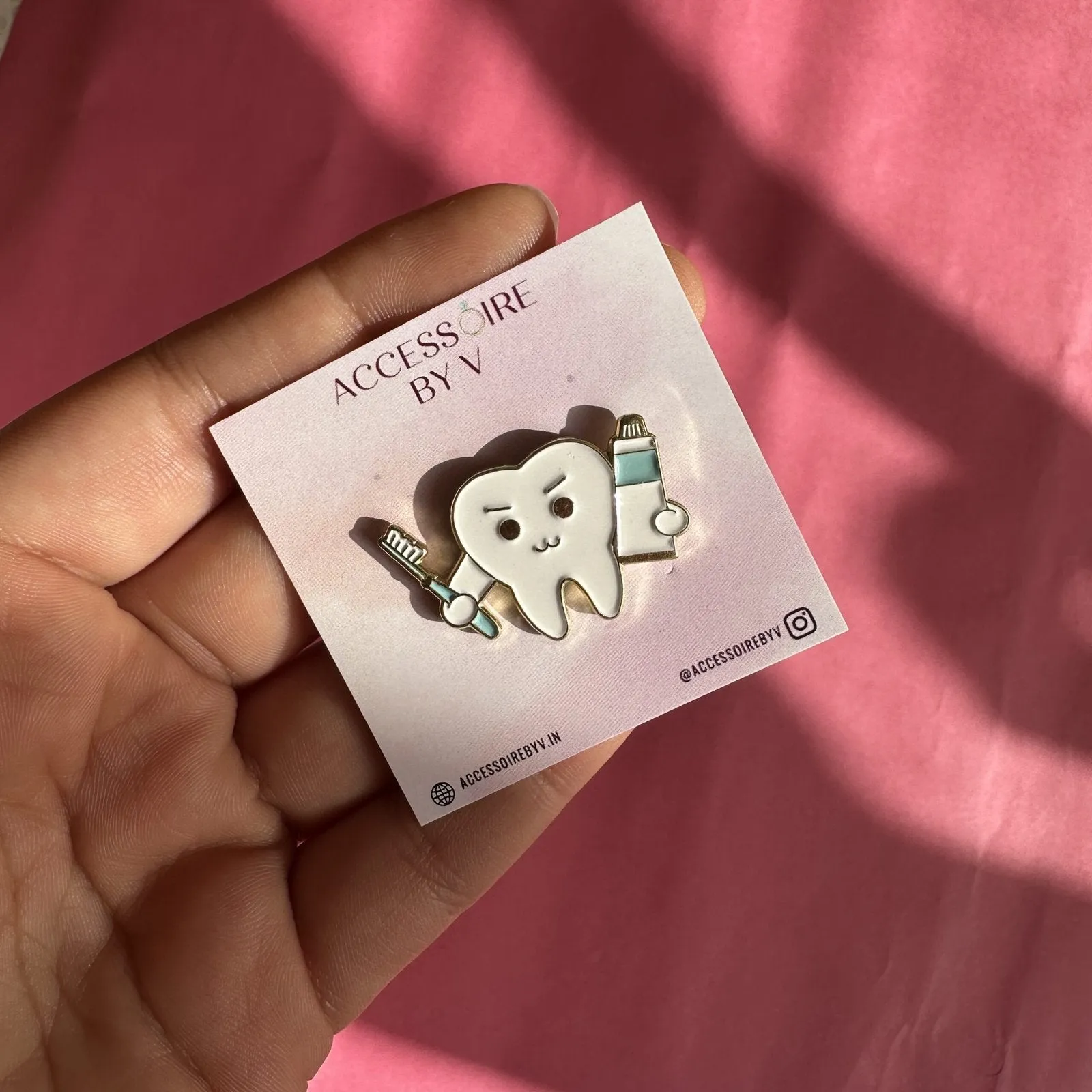 Dental Reminder Brooch Enamel Pin