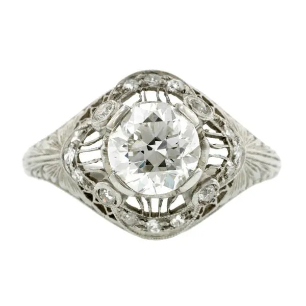 Edwardian Engagement Ring, Old Euro 1.15ct