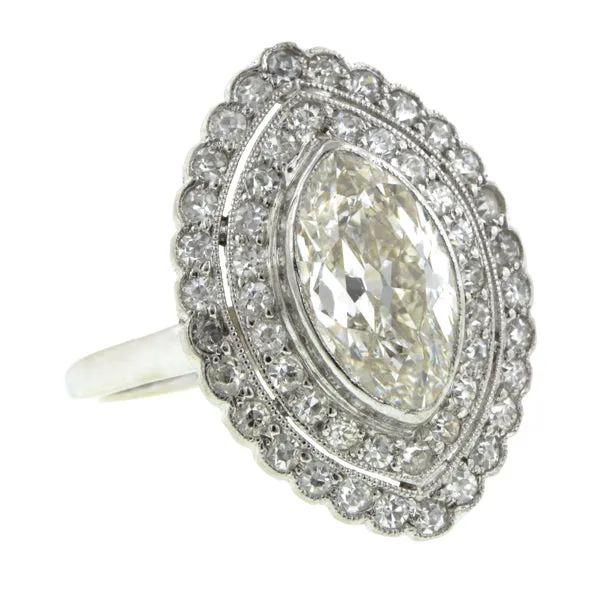 Edwardian Marquise Diamond Framed Ring, MRQ 1.85ct