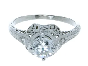 Edwardian Platinum Diamond Engagement Ring