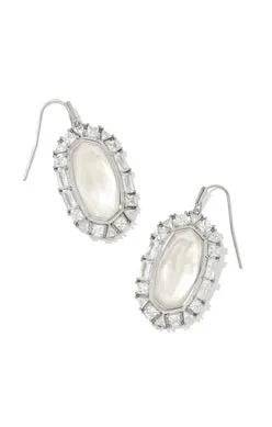 Elle Crystal Frame Drop Earrings