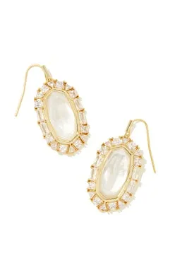 Elle Crystal Frame Drop Earrings