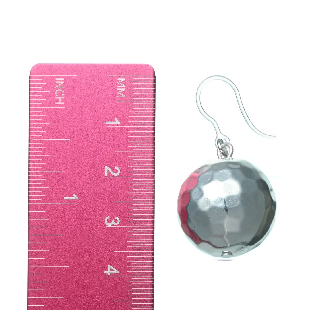 Exaggerated Disco Ball Dangles Hypoallergenic Earrings for Sensitive Ears Made with Plastic Posts