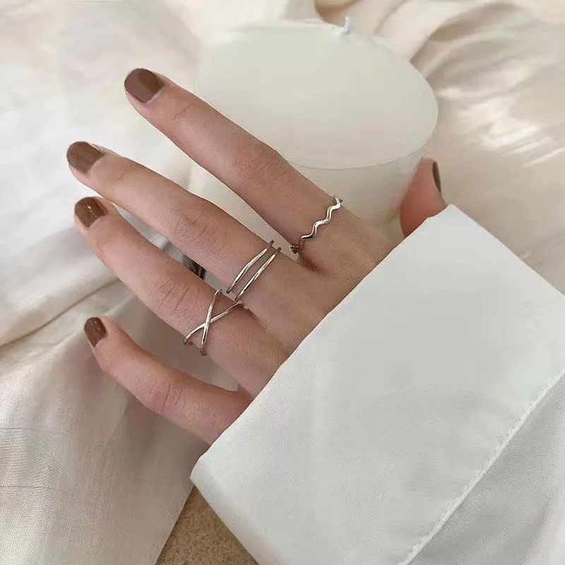 Fashion Butterfly Metal Punk Rings Set For Women Teen Jewelry Gifts Accessories Buckle Female Index Finger Ring