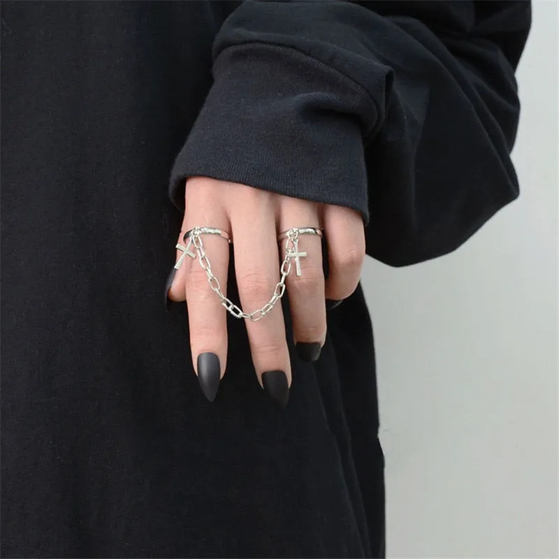 Fashion Butterfly Metal Punk Rings Set For Women Teen Jewelry Gifts Accessories Buckle Female Index Finger Ring