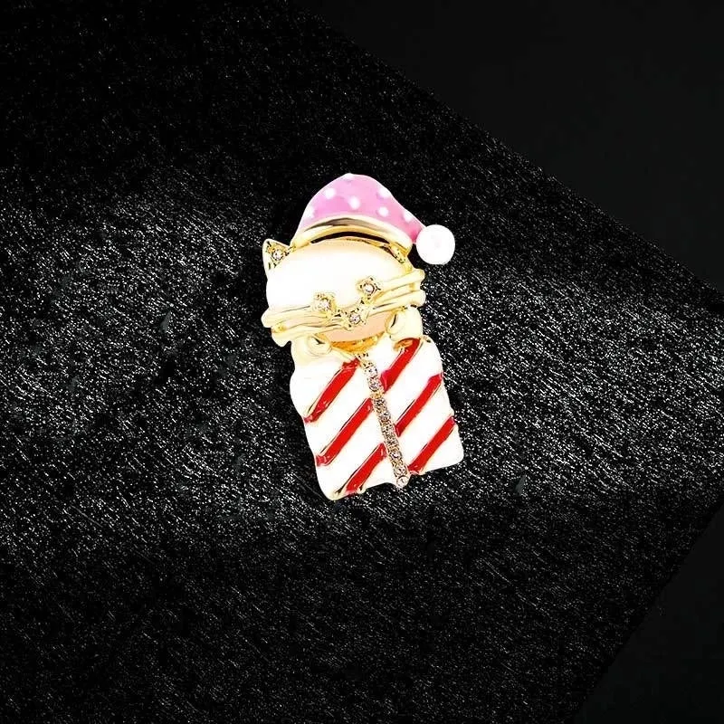 Fashion Christmas Tree Letter Snowman Alloy Enamel Rhinestones Unisex Brooches