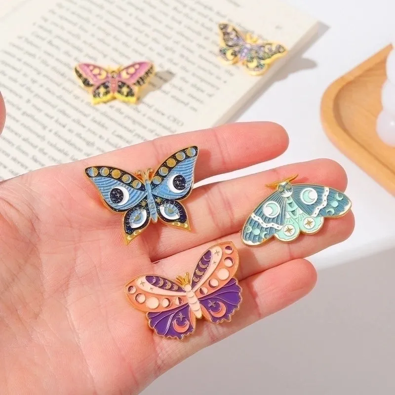 Fashion Pin Butterfly Alloy Enamel Women'S Brooches