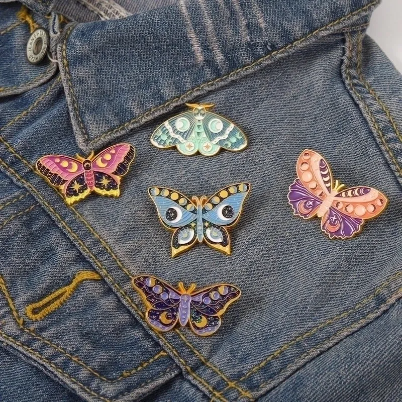 Fashion Pin Butterfly Alloy Enamel Women'S Brooches