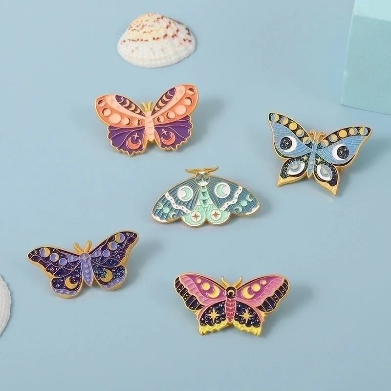 Fashion Pin Butterfly Alloy Enamel Women'S Brooches