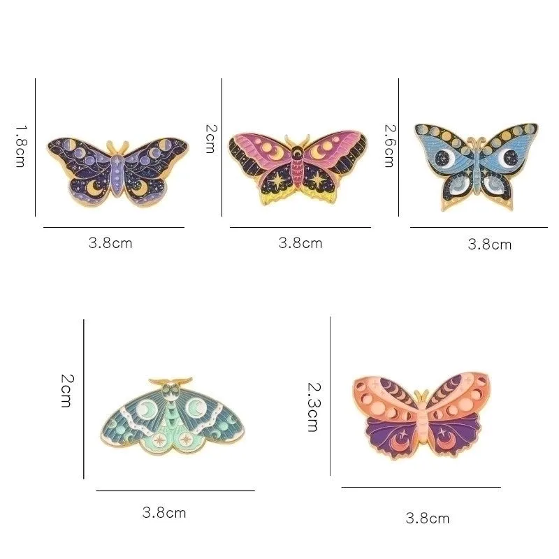 Fashion Pin Butterfly Alloy Enamel Women'S Brooches