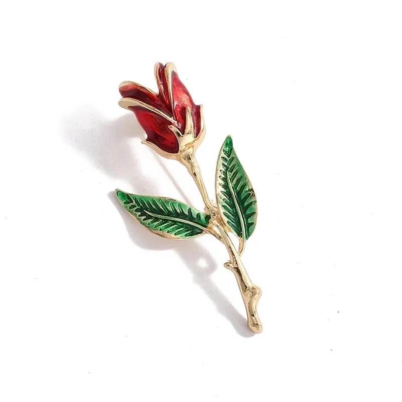 Fashion Pin Sunflower Flower Alloy Enamel Women'S Brooches