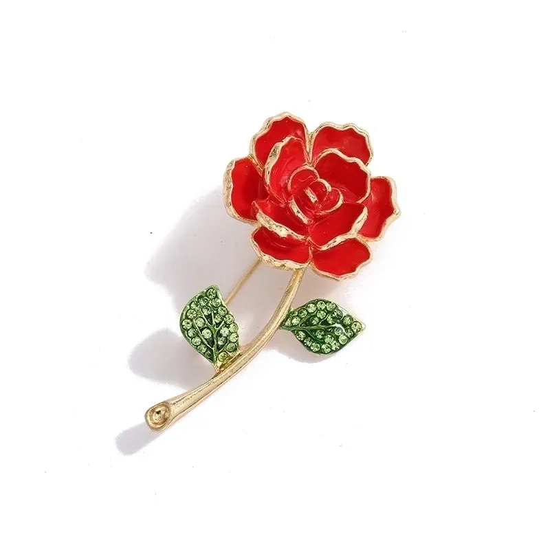 Fashion Pin Sunflower Flower Alloy Enamel Women'S Brooches