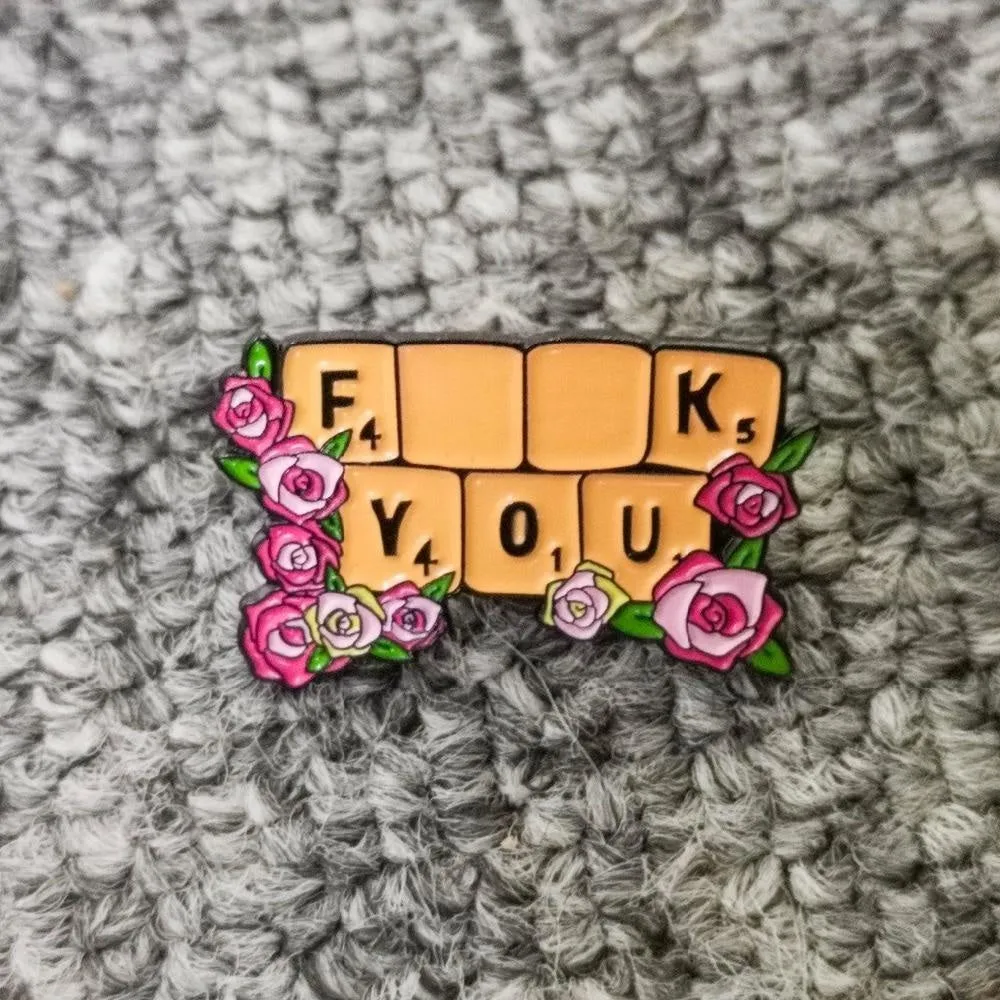 F**k You Scrabble Enamel Pin