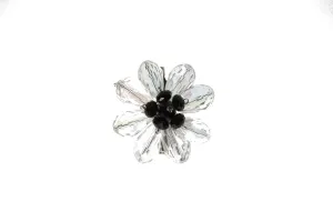 Flower Brooch Black Center