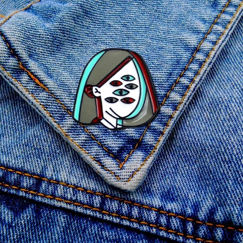 Funny Pin Cartoon Alloy Enamel Women'S Brooches