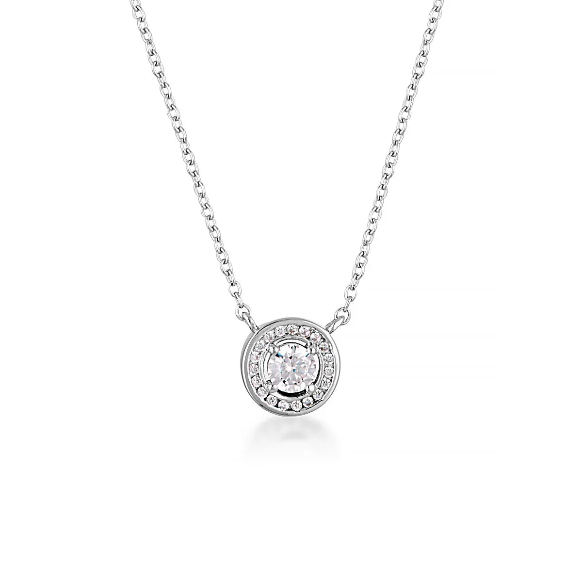 Georgini - Milestone Silver Cubic Zirconia Halo Pendant