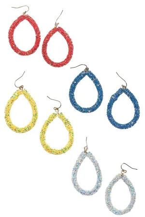 Glitter Fun Teardrop Earrings