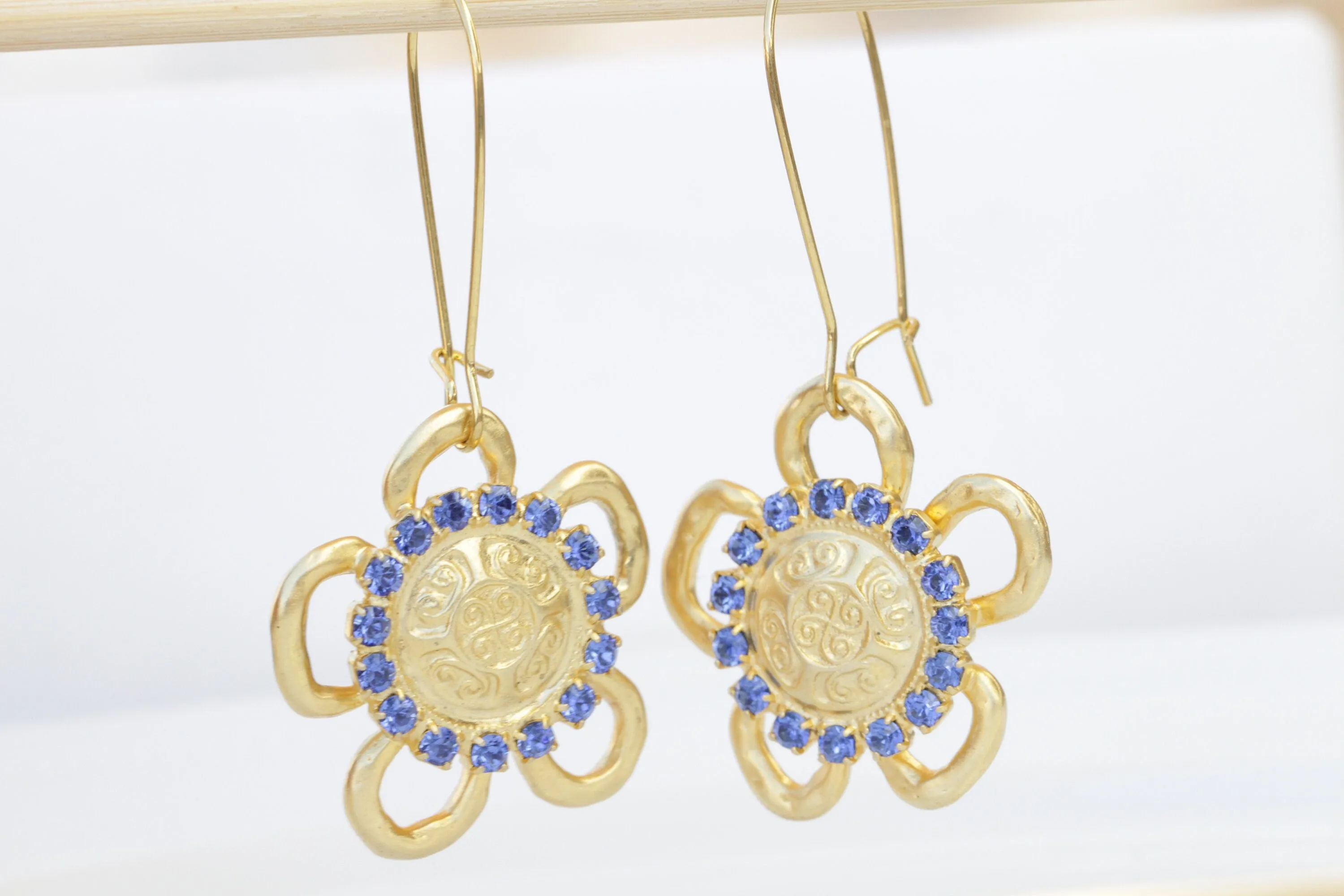 Gold And Blue earrings