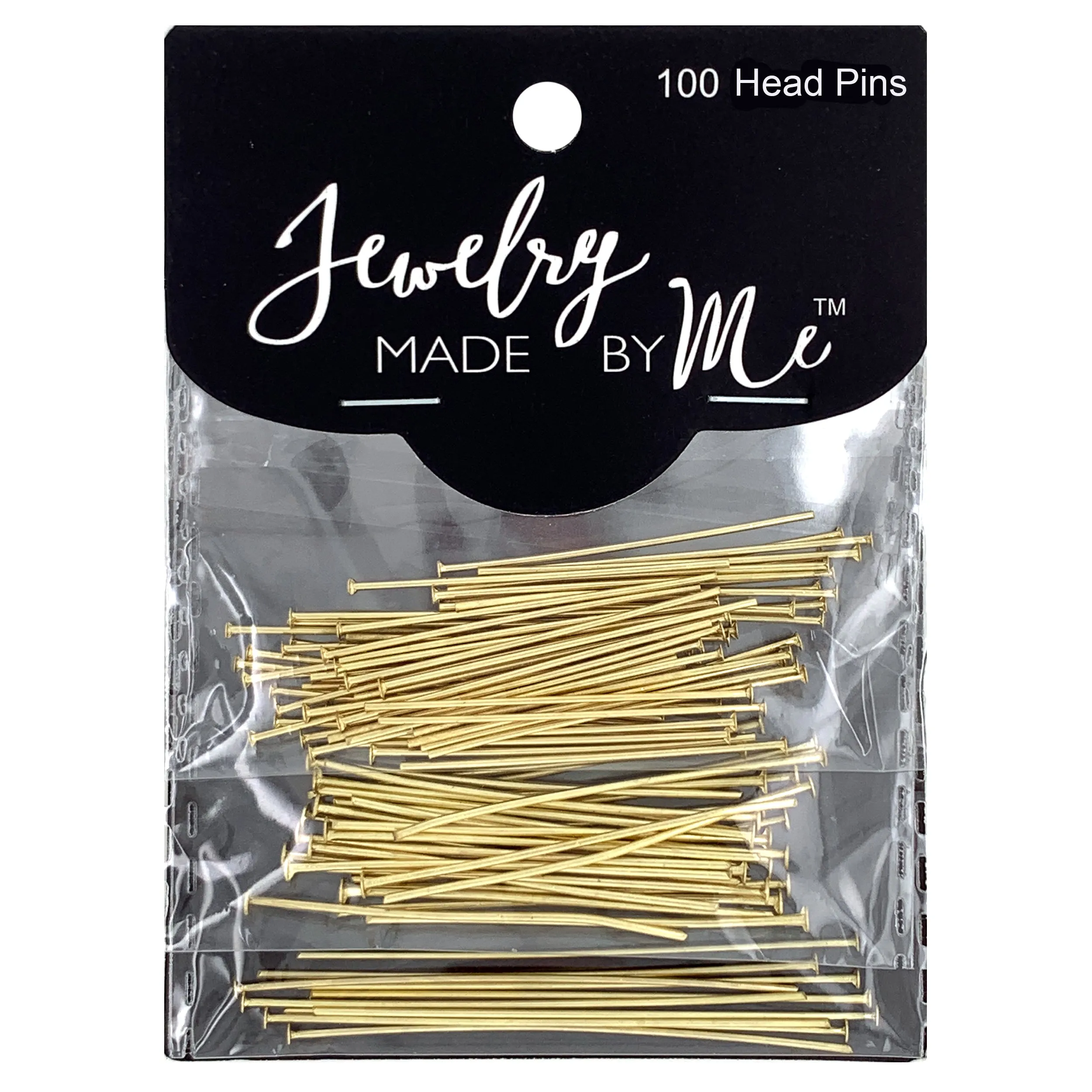 Gold Flat Head Pins 100pc Assortment