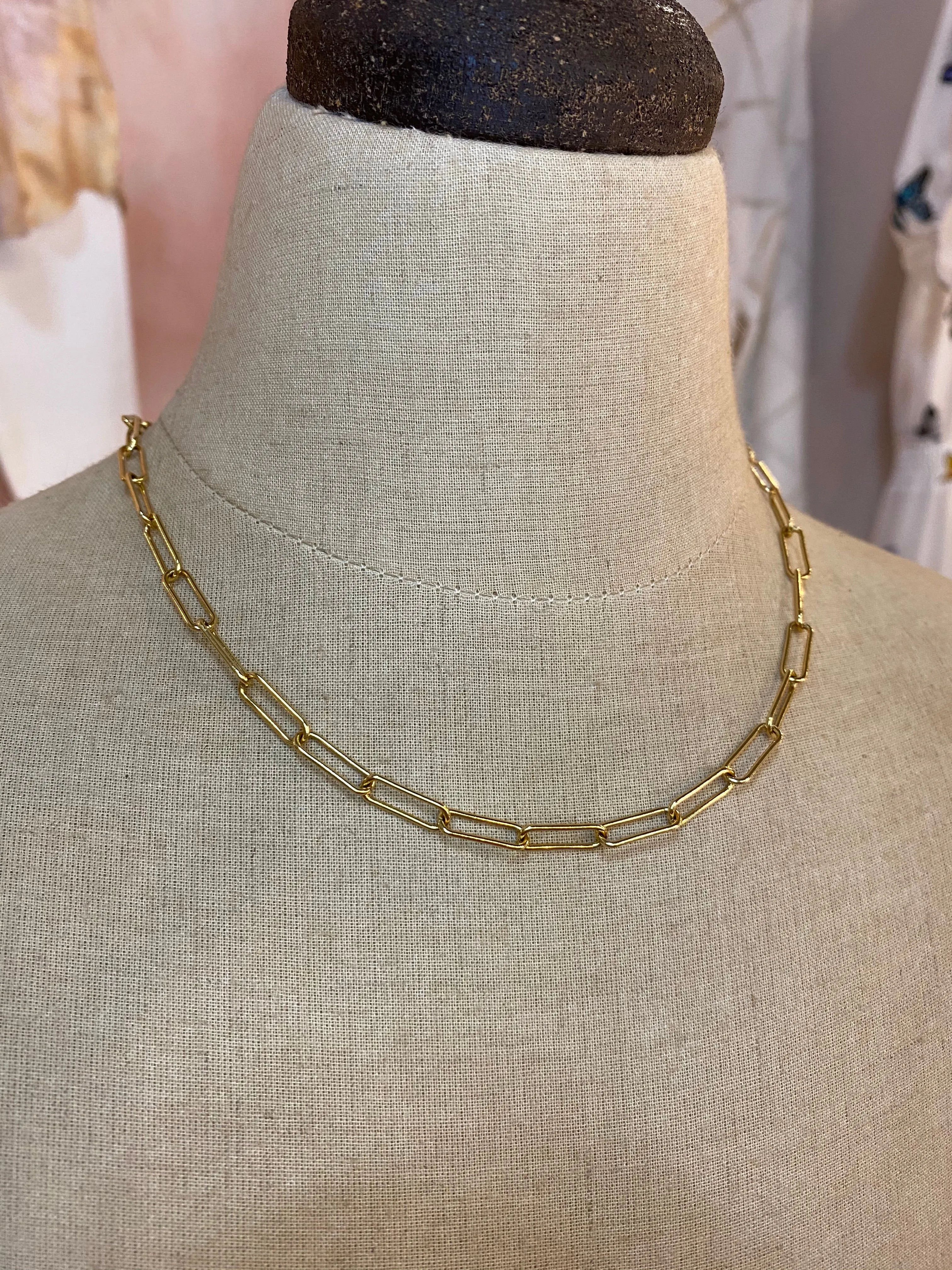 Gold Paperclip Chain