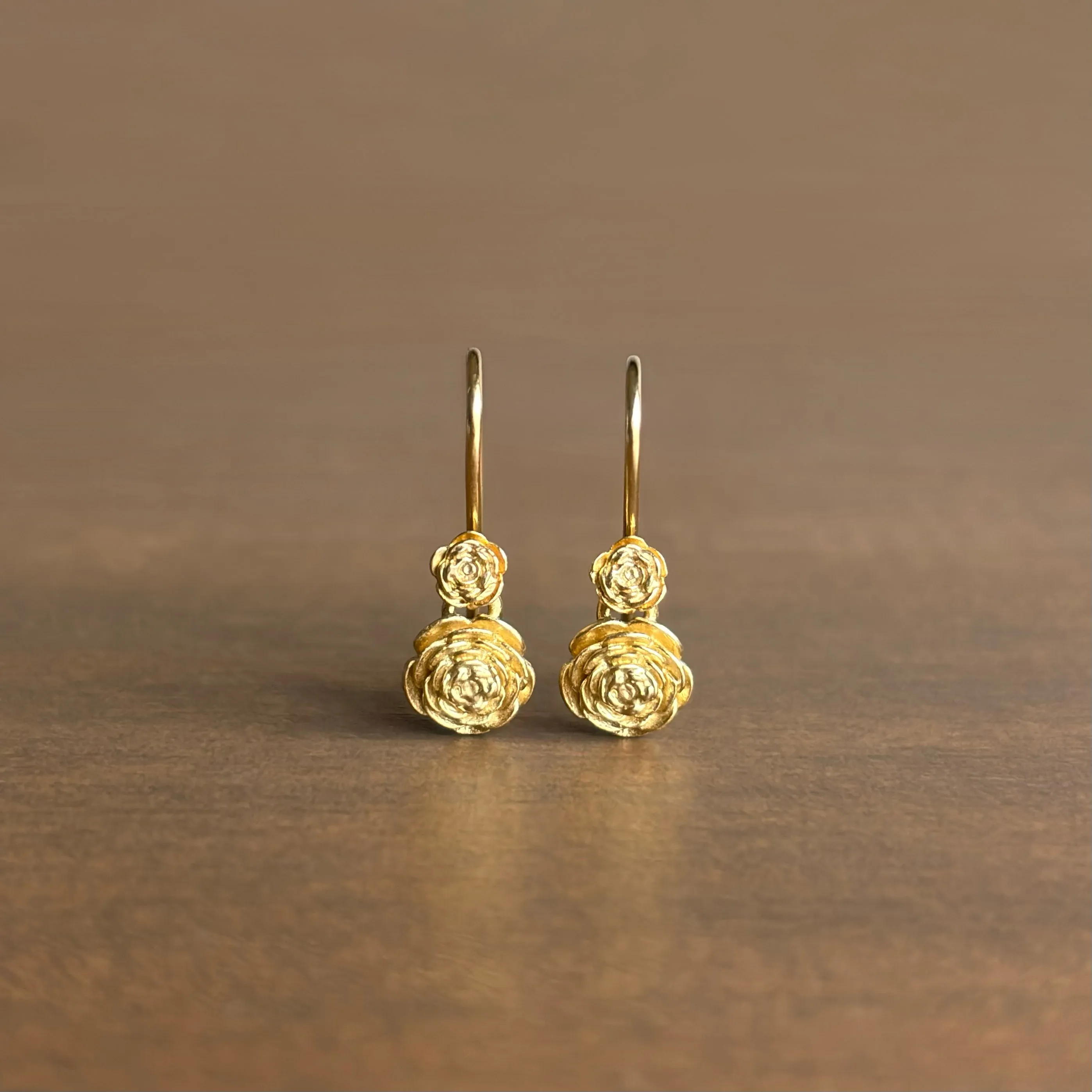 Gold Rose Garden Earrings