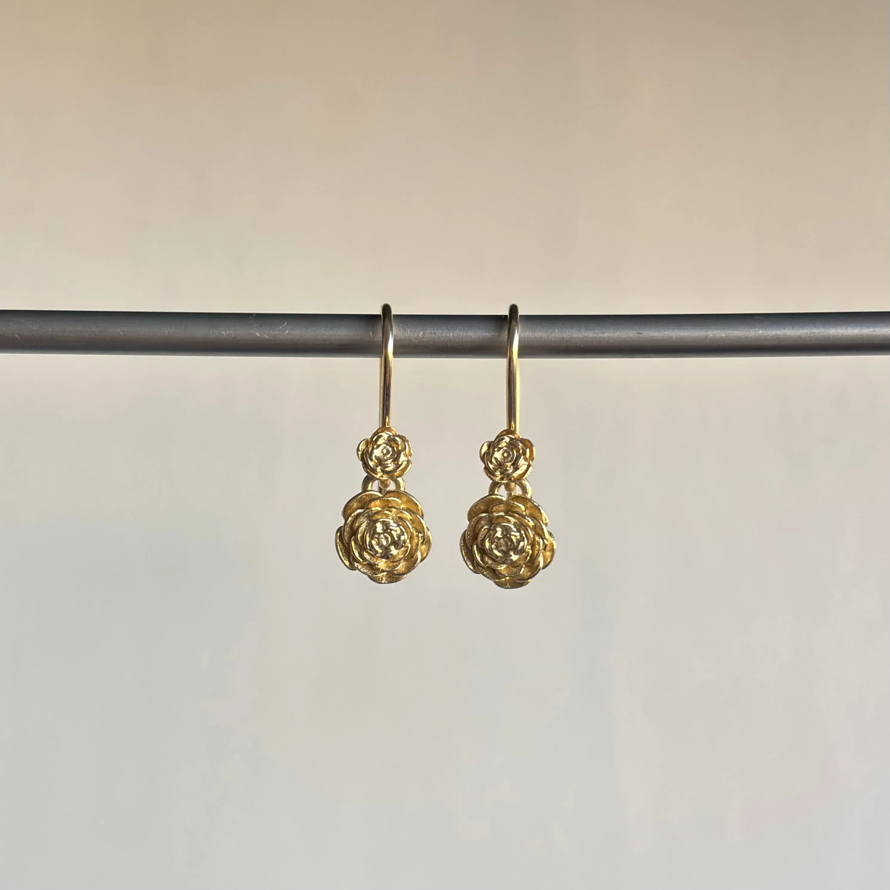 Gold Rose Garden Earrings