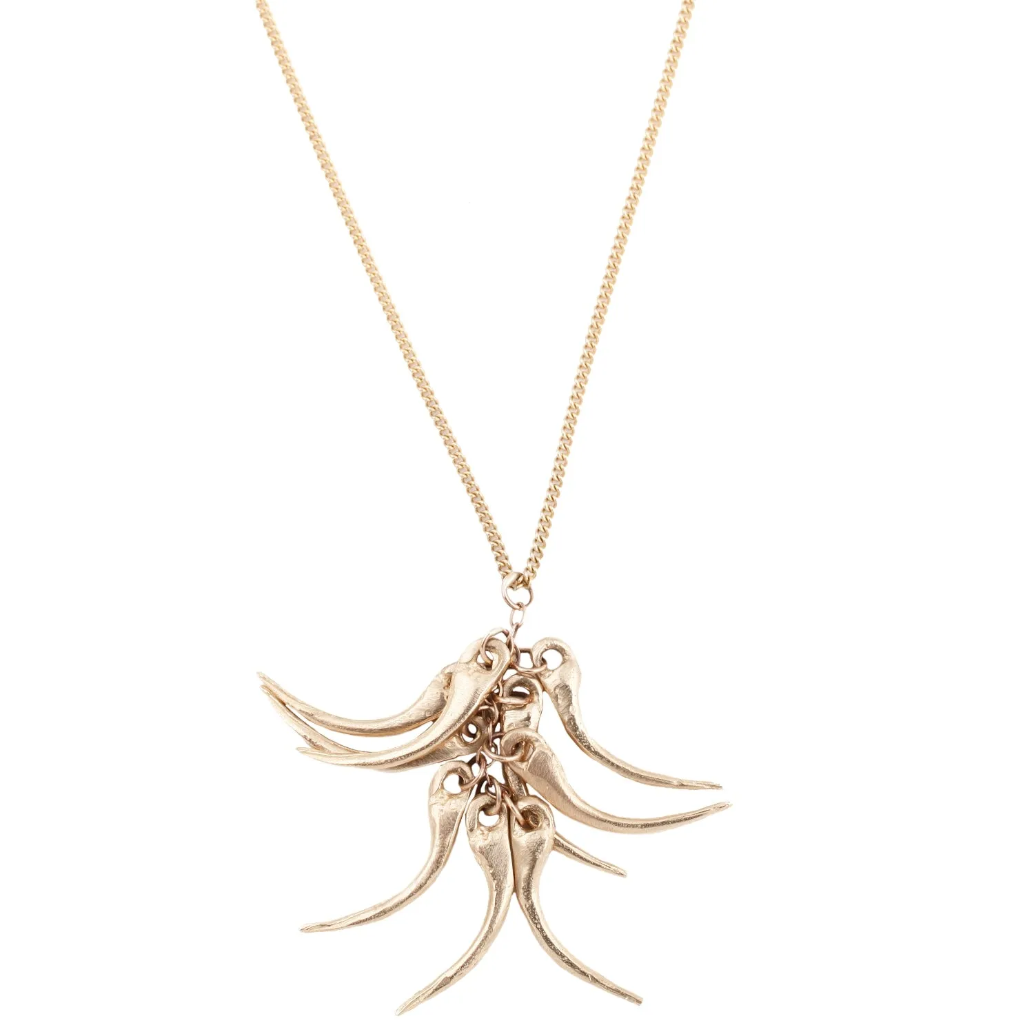 Gold Snake Fang Necklace